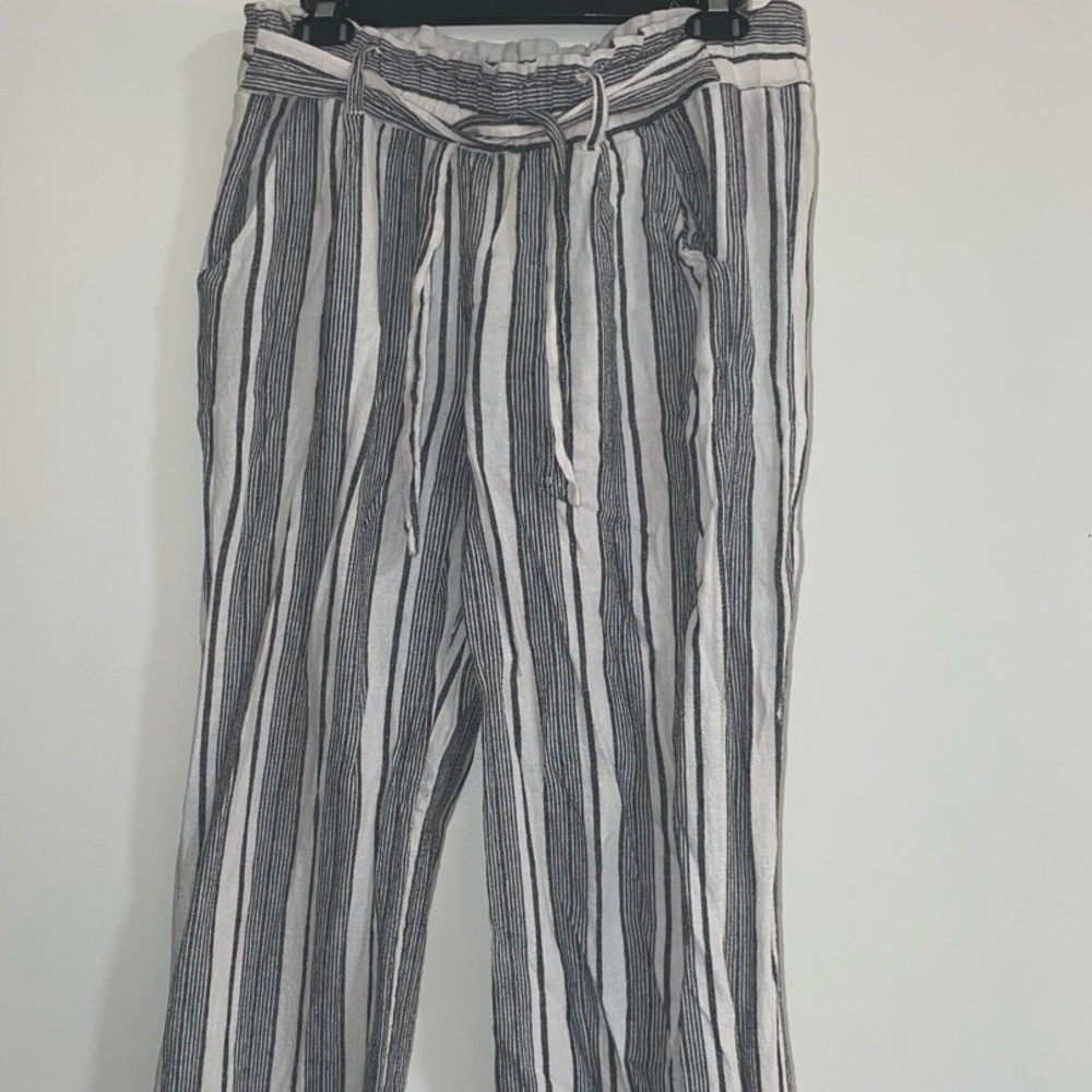 Striped Black and White Pants